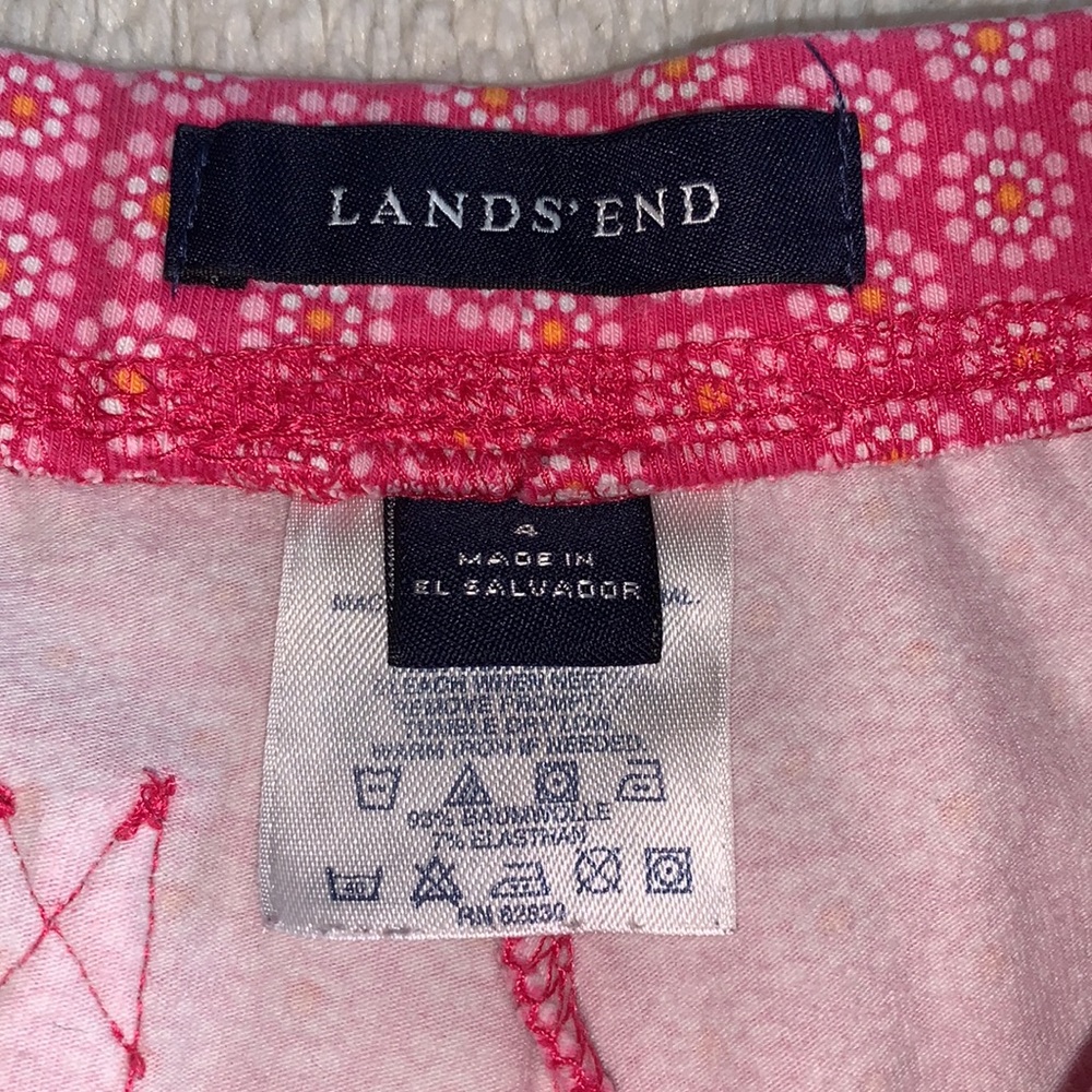 Land’s End Pink Elastic Waist Shorts 4 - Picture 3 of 9